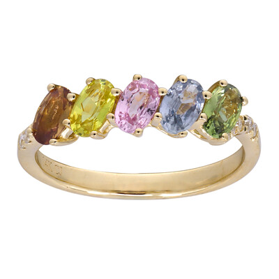 Anello in oro con Zaffiro Fancy (CIRARI)