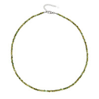 Collana in argento con Tormalina Verde