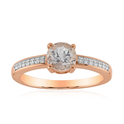 Anello in oro con Danburite Rosa del Messico