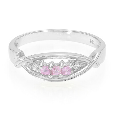 Anello in argento con Zaffiro Ceylon Rosa