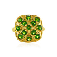Anello in argento con Diopside Russo