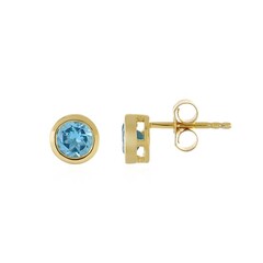 Orecchini in argento con Topazio Blu Svizzero