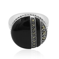 Anello in argento con Onice Nero