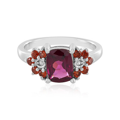 Anello in argento con Granato Magenta