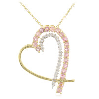 Collana in oro con Zaffiro Padparadscha (non riscaldato) (AMAYANI)