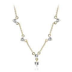 Collana in argento con Topazio Bianco