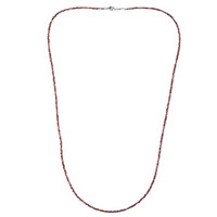 Collana in argento con moschettone con Granato d’India