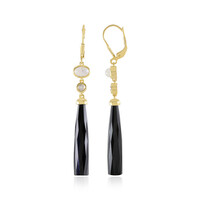Orecchini in argento con Onice Nero (KM by Juwelo)