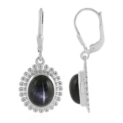 Orecchini in argento con Diopside Stellato d'India