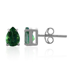 Orecchini in argento con Topazio Verde Farfalla