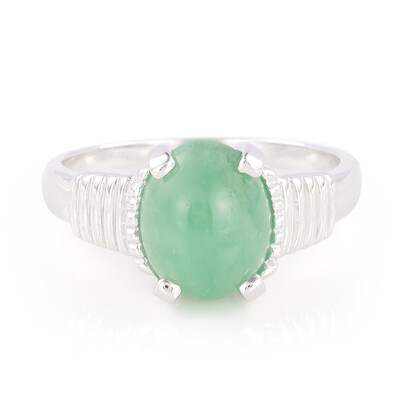 Anello in argento con Crisoprasio Imperiale