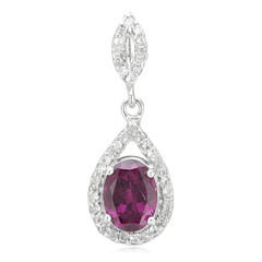 Ciondolo in argento con Granato Magenta