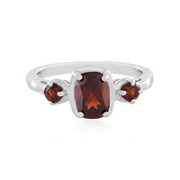 Anello in argento con Granato Mozambico