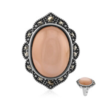 Anello in argento con Pietra di Luna Pesca (Annette classic)