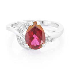 Anello in argento con Topazio Ciliegia