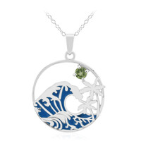 Collana in argento con Peridoto della Birmania