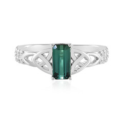Anello in argento con Tormalina Verde di Benedito