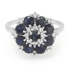 Anello in argento con Zaffiro Blu