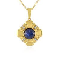 Collana in argento con Zaffiro Stellato Blu