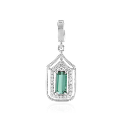 Ciondolo in argento con Tormalina Verde di Benedito