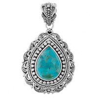 Ciondolo in argento con Turchese Kingman Mohave Blu (Art of Nature)
