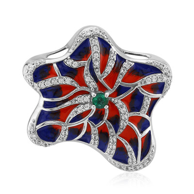 Ciondolo in argento con Smeraldo Russo (SAELOCANA)