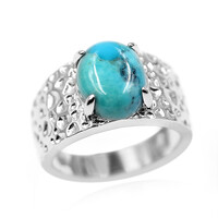 Anello in argento con Turchese Kingman Mohave Blu (Faszination Türkis)
