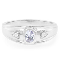 Anello da uomo in argento con Tanzanite Fancy