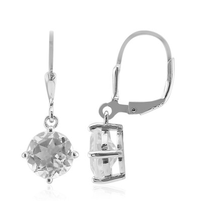 Orecchini in argento con Topazio Bianco