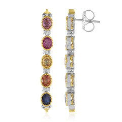 Orecchini in argento con Zaffiro Rosa (Gems en Vogue)