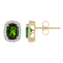 Orecchini in oro con Diopside Russo