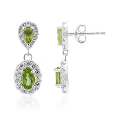 Orecchini in argento con Peridoto della Birmania