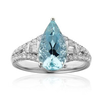Anello in oro con Acquamarina Brasiliana AAA (CIRARI)