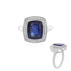 Anello in argento con Zaffiro Blu del Madagascar