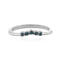 Anello in argento con Diamante Blu I3