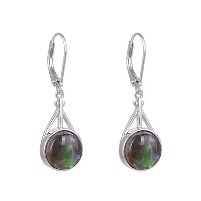 Orecchini in argento con Ammolite