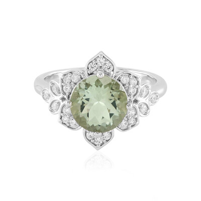 Anello in argento con Ametista Verde