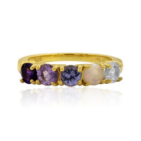 Anello in argento con Ametista Zambiana