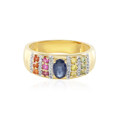 Anello in argento con Zaffiro Blu