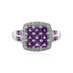 Anello in argento con Ametista Zambiana