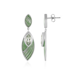 Orecchini in argento con Ametista Verde (Adela Silber)