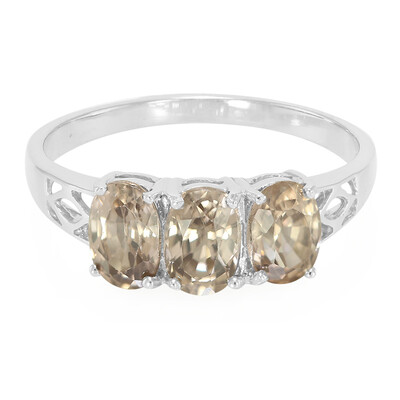 Anello in argento con Zircone Cannella