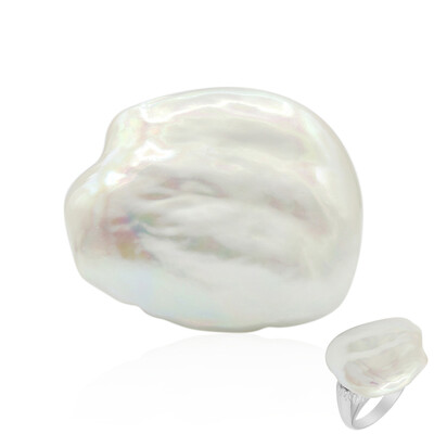 Anello in argento con Perla di Acqua Dolce (TPC)
