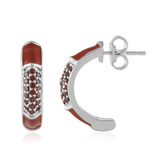 Orecchini in argento con Granato Mozambico