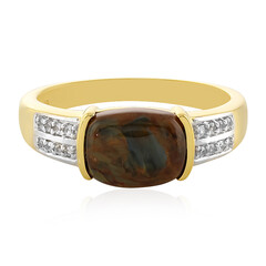 Anello in argento con Pietersite Dorata
