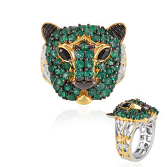 Anello in argento con Spinello Nero (Gems en Vogue)