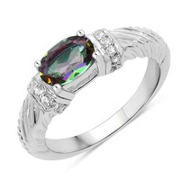 Anello in argento con Quarzo Mistico