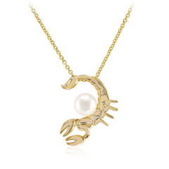 Collana in argento con Perla d'Acqua Dolce Bianca
