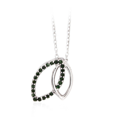 Collana in argento con Diamante Verde I3