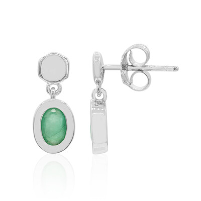 Orecchini in argento con Smeraldo Zambia